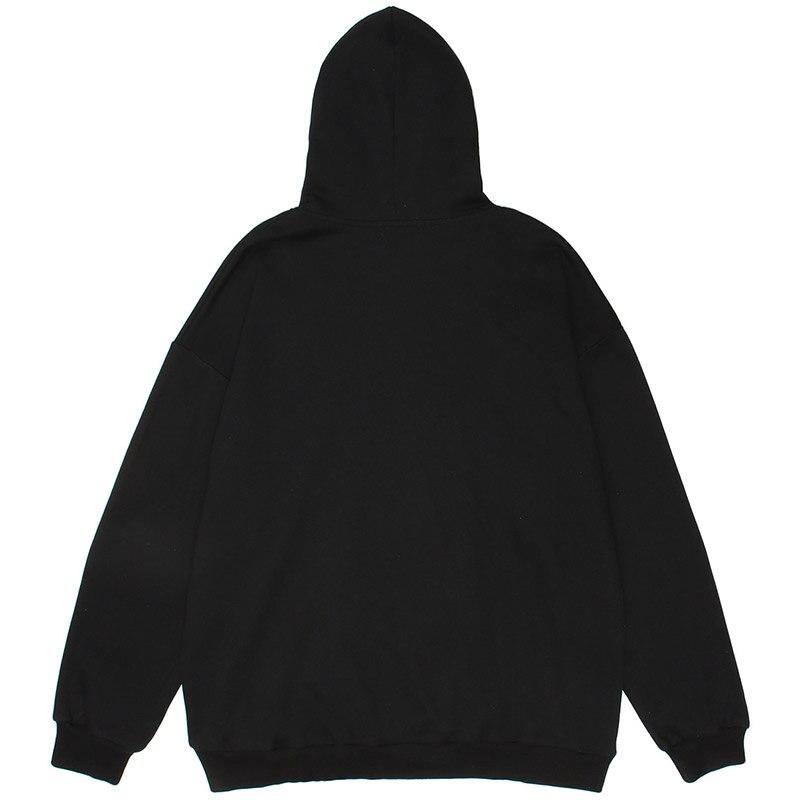 Hoodie Men Japanese Comics Anime Portrait Print Oversize Sweatshirts