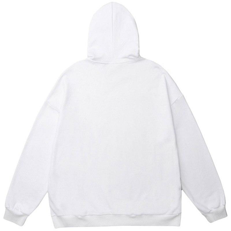 Hoodie Men Japanese Comics Anime Portrait Print Oversize Sweatshirts