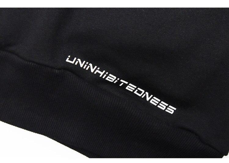 Hoodie Men Japanese Comics Anime Portrait Print Oversize Sweatshirts