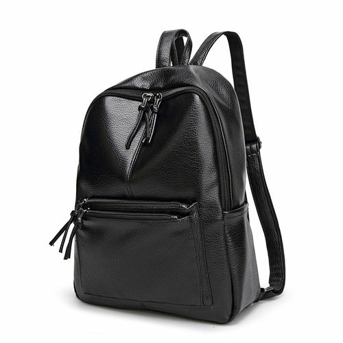 Solid Color Korean Version Fashion Women's Backpack