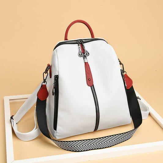 Multifunctional Female Fashion Leather Korean Style Backpack