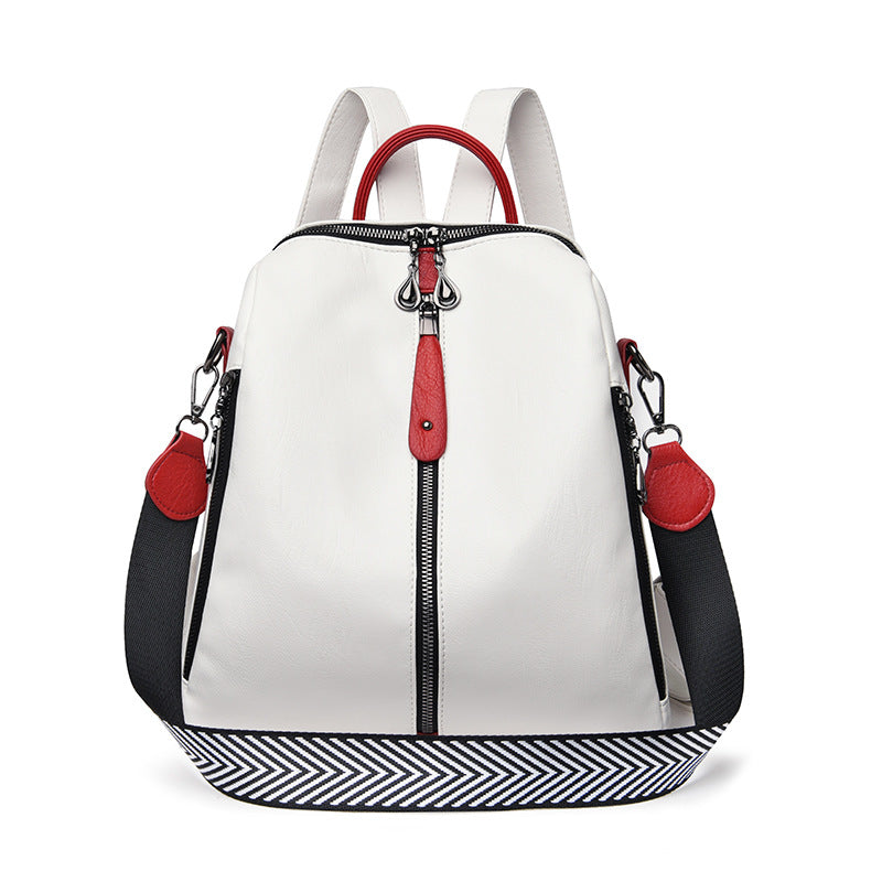 Multifunctional Female Fashion Leather Korean Style Backpack