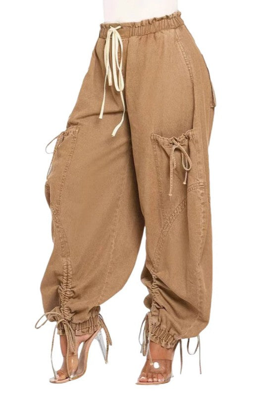 WOMEN FASHION HAREM STYLE DENIM PANTS