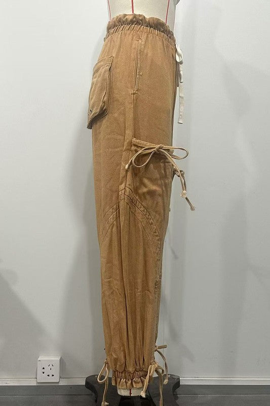 WOMEN FASHION HAREM STYLE DENIM PANTS