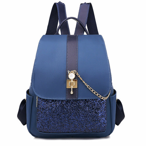 Fashion Korean Style Sequin Travel Backpack For Ladies