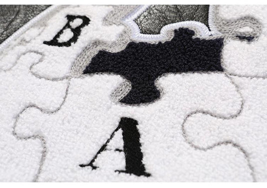 Jacket Men Letter Embroidery Patch Leather Coats Autumn Retro Baggy
